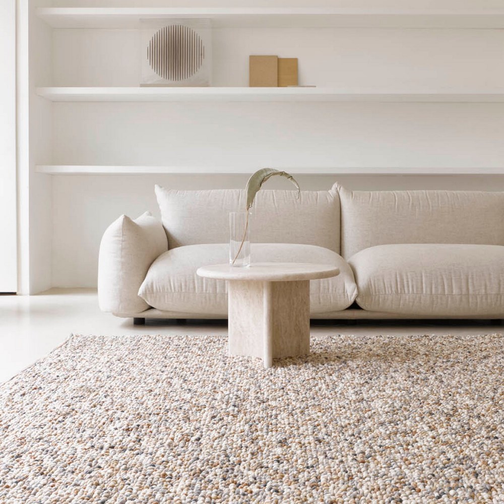 Pebble Shaggy Rugs in Beach Beige 129801 By Brink and Campman